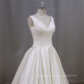 Simple Ruffle Gridal Gowns A-Line Stain Wedding Dress